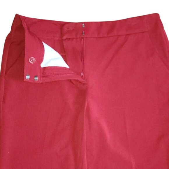 Chicos Pants Size 00R Womens 2R Solid All Red Dress Business Career Trousers - Picture 2 of 7
